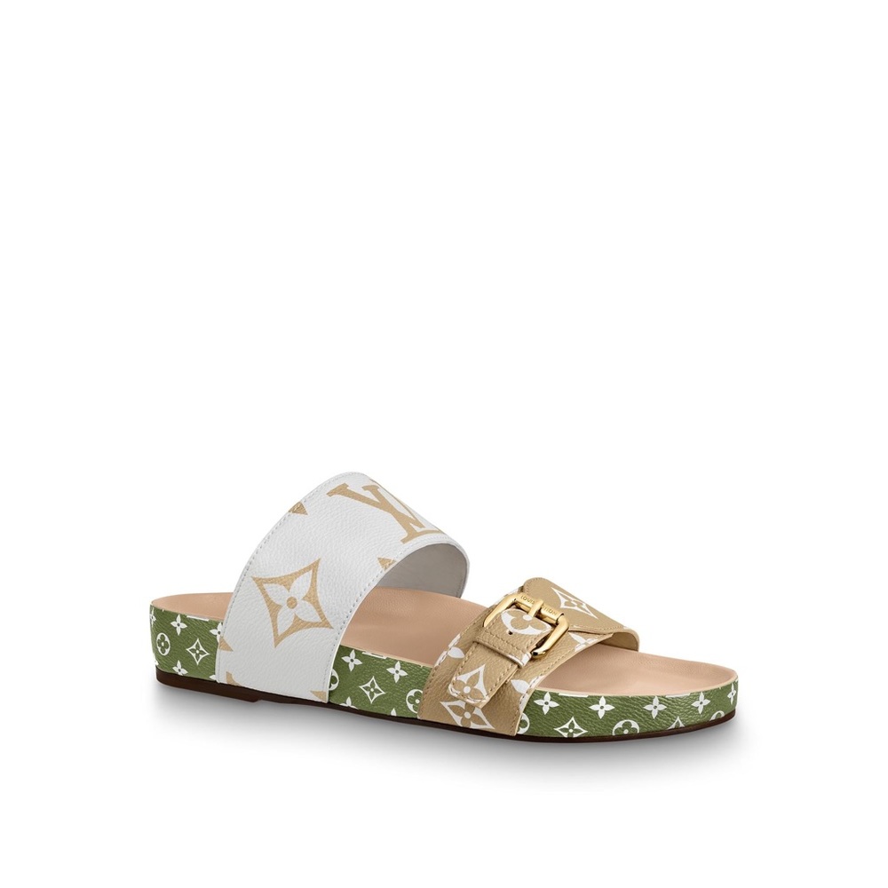 Louis Vuitton Bom Dia leather sandal, size 41